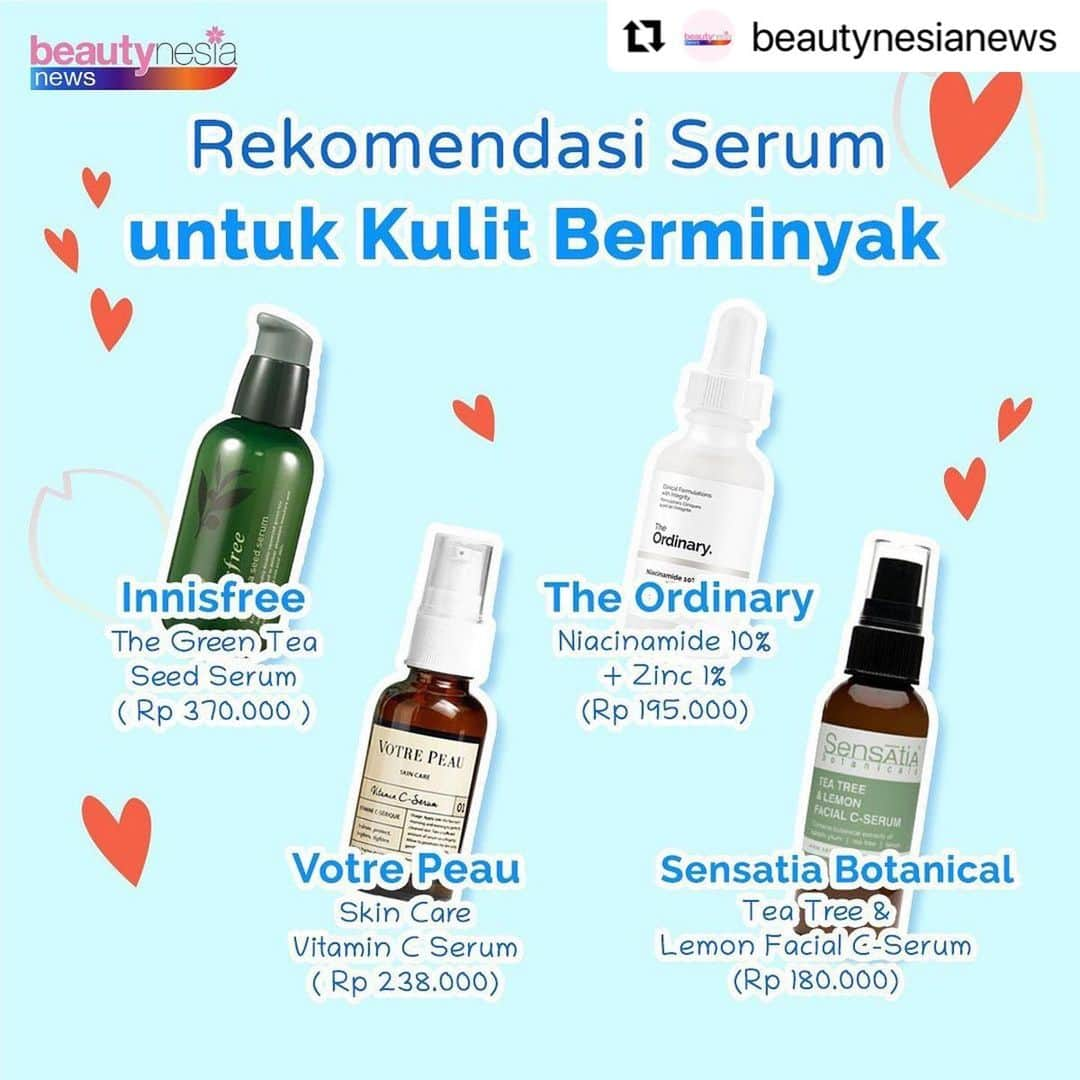 Beauty | Health | Fashionさんのインスタグラム写真 - (Beauty | Health | FashionInstagram)「#Repost Follow @beautynesianews untuk info lebih lengkap 🥰✨ ・・・ Kalo kamu punya kulit yang berminyak, serum adalah salah satu skincare yang perlu kamu gunakan nih beb. Tapiiiii, tetap harus cek terlebih dahulu kandungannya yang sesuai dengan jenis kulit berminyak. Pastikan serum yang kamu pilih mengandung oil control, vitamin c. Selain itu pilih produk yang ringan, nyaman dan teksturnya tidak terlalu lengket. Eits, gak usah khawatir, Beautynesia News punya rekomendasi serum untuk kulit berminyak.⁣⁣ ⁣⁣ Yang udah pernah coba, komen dong dibawah hasilnya di kamu seperti apa 😉⁣⁣ ⁣ ⁣⁣⁣ #BeautynesiaNews #Glowing2020 #Skincare #FacialWash⁣⁣⁣ #TipsCantik #TipsKecantikan #MengatasiKulitKusam #RekomendasiSkincare #OilySkinCare #FacialWashKulitBerminyak #MengatasiKulitBerminyak #KulitBerminyak #SkinCareRoutine #MorningSkinCareRoutine #NightSkinCareRoutine #SkinCareRemaja #SkincareKulitberminyak #serumkulitberminyak #kulitberminyak #masalahjerawat #jerawatpasir #acne #acneproblem #acnetips #mengatasijerawat #jerawathilang #jerawatparah」2月14日 21時29分 - beautynesia.id