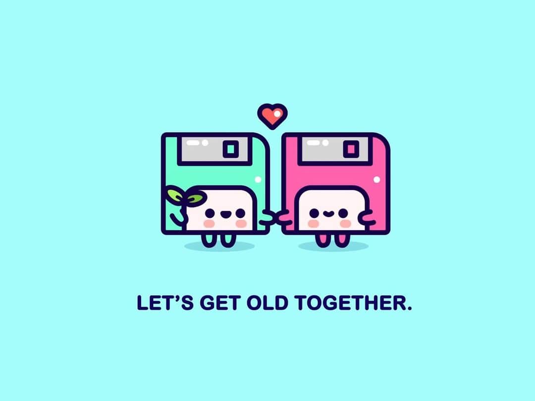Dribbbleさんのインスタグラム写真 - (DribbbleInstagram)「Let's get old together by Viviane Valenta ⠀ ⠀ #dribbble #design #ValentinesDay #designers #designhumor #love」2月14日 21時35分 - dribbble