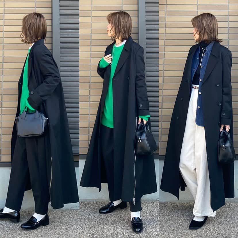 のインスタグラム：「コーデの記録😊 ・ @noisemaker_jpn  ✔︎Zipper slit long trenchcoat サイドに入った大きめのファスナーがポイント✨ ロング丈で裾に向かって広がるAラインシルエットが🙆‍♀️ 黒のトレンチも可愛い🥰 @zozotown でクーポン出てます✨ ・ ・ outer#noisemakerjpn#noisemaker @noisemaker_jpn  ・ ・#fashion#ootd#outfit#code#coordinate#style#stylepoint#instafashion#instagood#instalike#ファッション#コーディネート#コーデ#プチプラコーデ#今日の服#ママコーデ#プチプラ#春コーデ#大人コーデ#ワイドパンツ#今日のコーデ#きょこ#トレンチコート#ライトアウター#トレンチ#ロング丈#トレンチコートコーデ#春アウター」