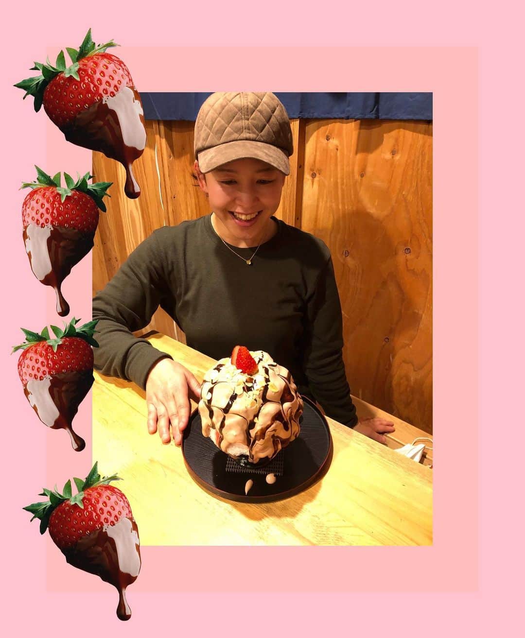 しなしさとこさんのインスタグラム写真 - (しなしさとこInstagram)「. . バレンタインぽいかき氷 ショコラキッス💋🍫 苺にチョコが可愛い〜🍓 バレンタインは父と息子 に🎁チョコって大好き💕 . . #しなしさとこ #satokoshinashi #ジョシカク #女子格闘技 #格闘技女子#アラフォー #40代 #格闘技女子#44歳 #かき氷 #かき氷巡り #氷活 #かき氷女子 #椛屋 #足立区 #地元#ショコラキッス #さとこかき氷#生いちご#バレンタイン #バレンタインデー」2月14日 22時23分 - shinashisatoko