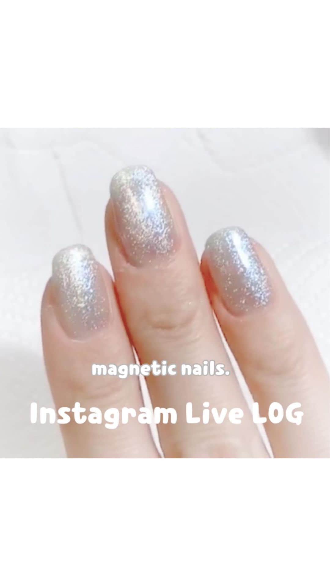 なかやまちえこのインスタグラム：「magnetlc nails.⠀ ⠀  PREGEL・Betty gel・きまぐれキャット・PREANFA・PREXY商品は、⠀ ネイリストの方は↓ ⠀ プリモール @nail_premall ⠀ http://gelnailshop.com/ ⠀ キャンディポケット @candypocket_official ⠀ http://www.beautysupport.jp/sm/script_main/shoptop.php ⠀ セルフの方は↓ ⠀ ジョイアート @joyartofficial ⠀ http://joyart.biz/ ⠀ ⠀ にて購入頂けます☺️⠀  #nail #nails #nailart #ネイル #美甲 #ネイルアート  #japanesenailart #manucure #japanesenails #manicurist #gelnails #أظافر #네일아트 #미용 #vẽmóng #ngườiđẹp  #เพ้นท์เล็บ #искусствоногтя #artedeuñas #เพ้นท์เล็บเจล #ジェルネイルデザイン #オーロラネイル #auroranails @pregelofficial @kimagure_cat_whim @bettygel_official @prexyofficial」