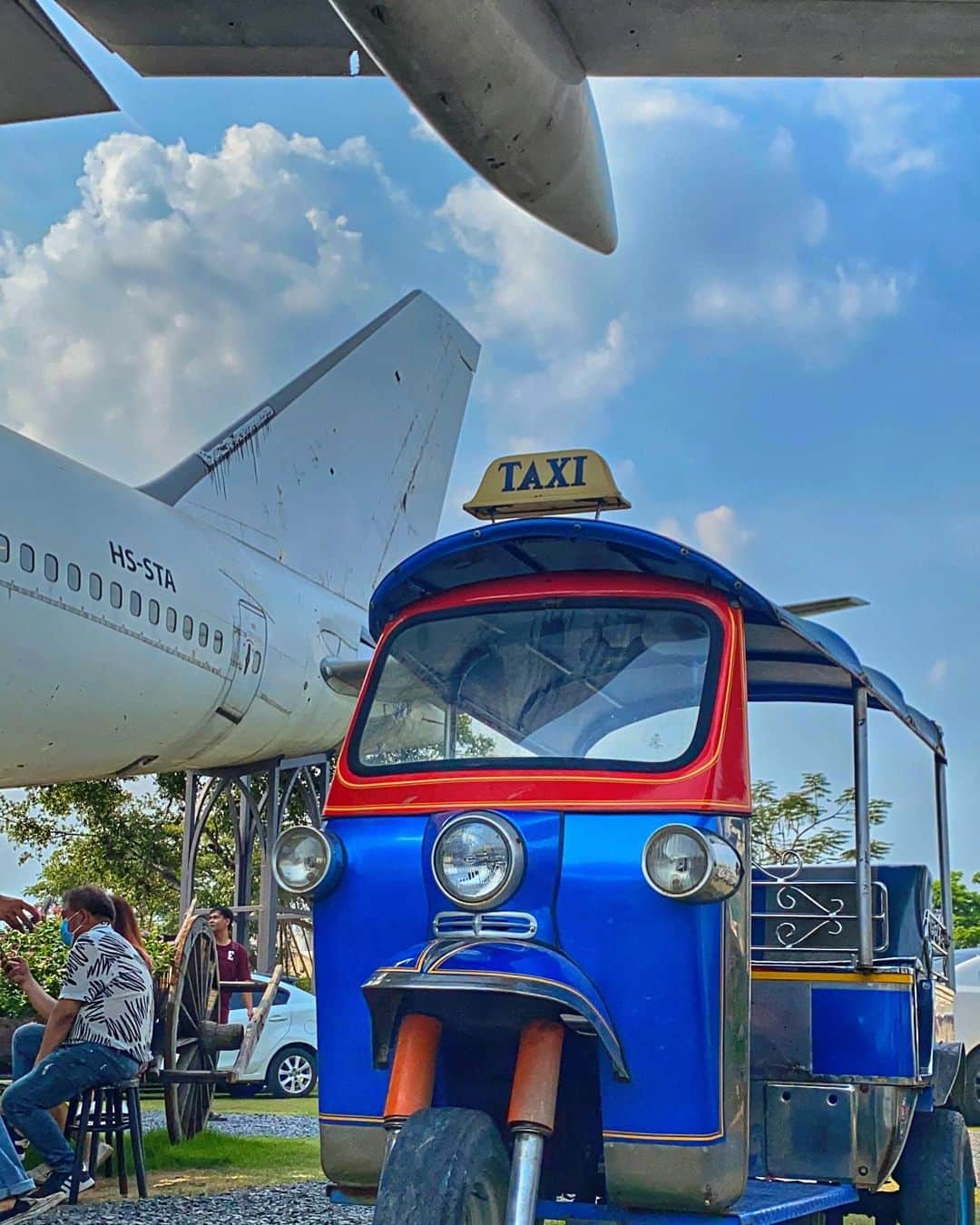 phantastic420のインスタグラム：「. #sawadeekrap 🙏✈︎ #thailand🇹🇭 ✈︎ #Boeing747 ✈︎ #747cafe ✈︎ @ 747cafe ✈︎」