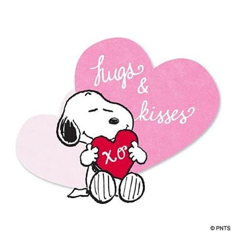 スヌーピーさんのインスタグラム写真 - (スヌーピーInstagram)「Sending virtual hugs and kisses on Valentine's Day!」2月14日 23時55分 - snoopygrams