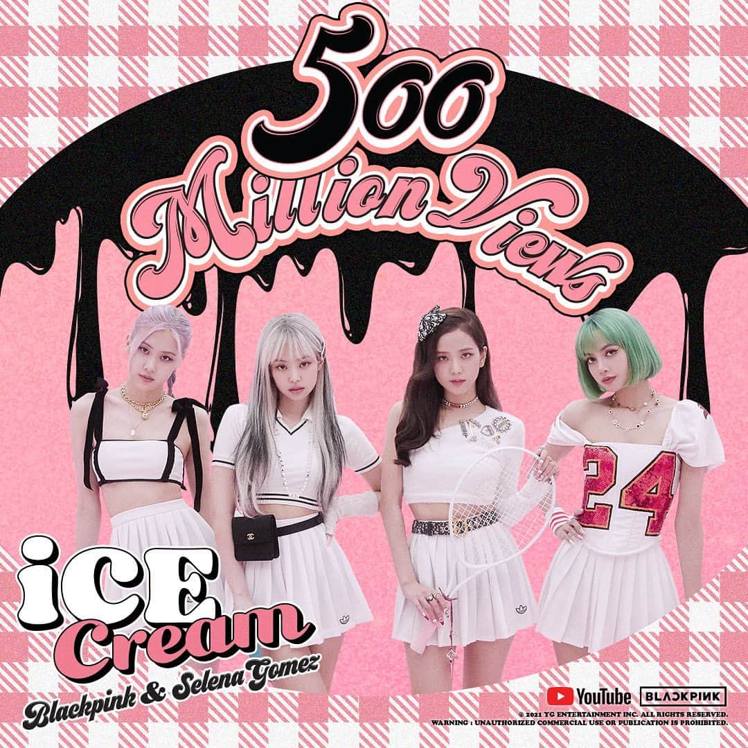 BLACKPINKさんのインスタグラム写真 - (BLACKPINKInstagram)「#BLACKPINK #블랙핑크 #SelenaGomez #셀레나고메즈 #IceCream #MV #500MILLION #YOUTUBE #YG」2月15日 11時03分 - blackpinkofficial