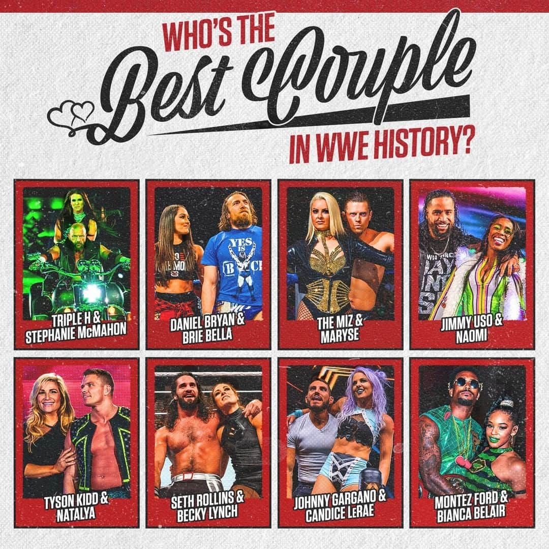 WWEさんのインスタグラム写真 - (WWEInstagram)「We've seen so many unforgettable couples in #WWE and #WWENXT (these 8 just scratch the surface), but who is your favorite?」2月15日 4時00分 - wwe