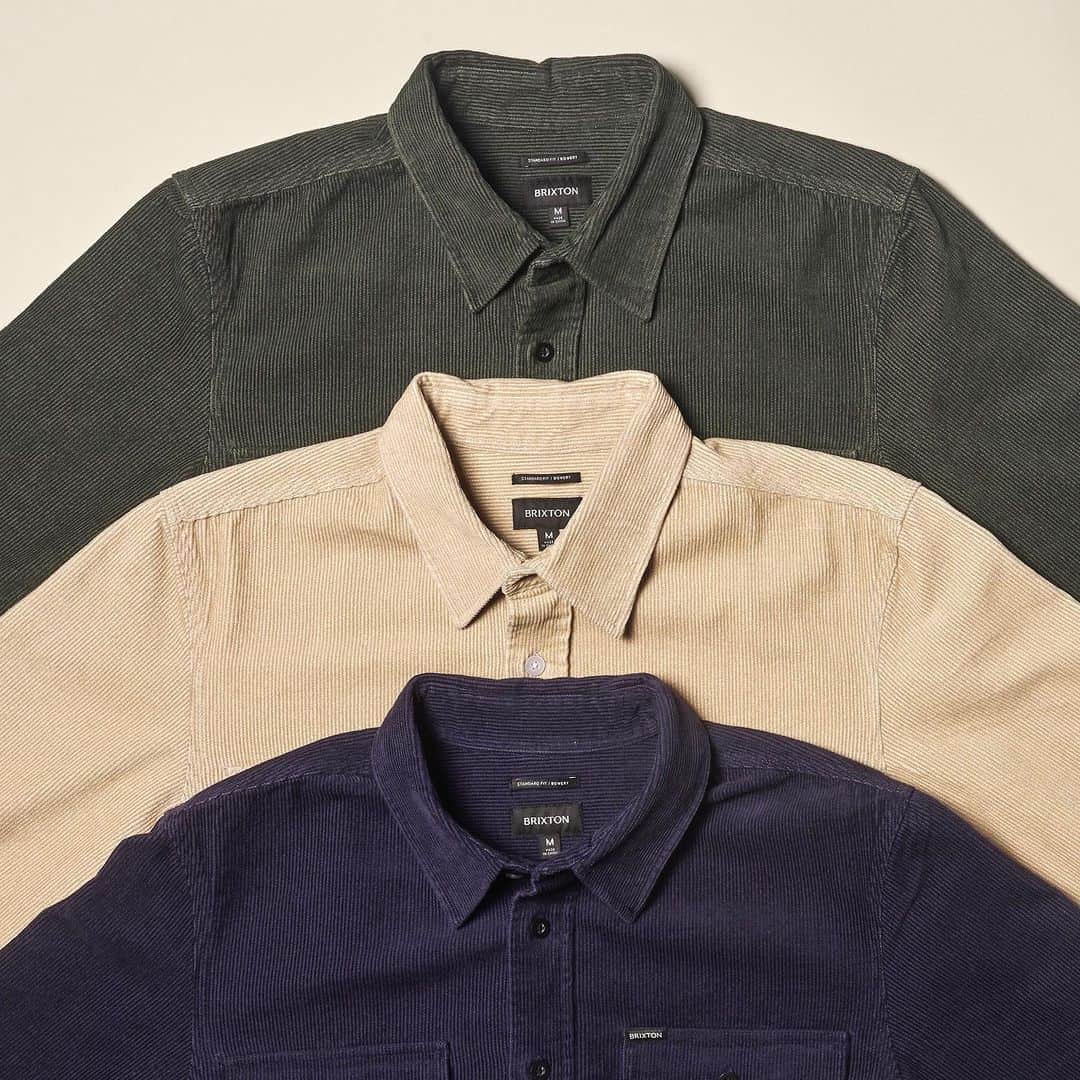 ブリクストンのインスタグラム：「Just dropped – the Bowery Flannel in Corduroy.」