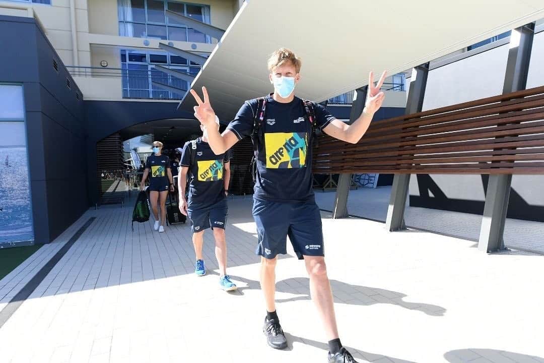 トラビス・マホーニーのインスタグラム：「✌🏼✌🏼@dolphinsaus event camp ✅ . Was great to get back together with the best swimmers in Aus for a surprise competition and a week of training.」