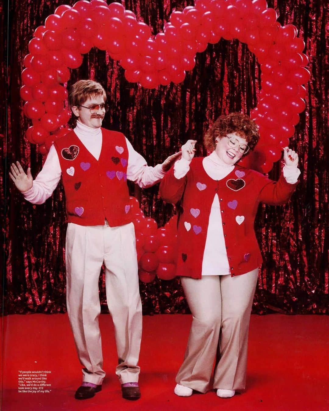 メリッサ・マッカーシーのインスタグラム：「Sensible shoes + reliable slacks = true love! Happy Valentine’s Day!!!!! ❤️❤️」