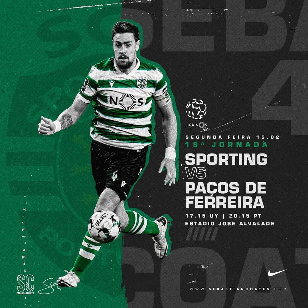 セバスティアン・コアテスのインスタグラム：「Vamos @sportingclubedeportugal 💪🏻💪🏻🦁🦁」