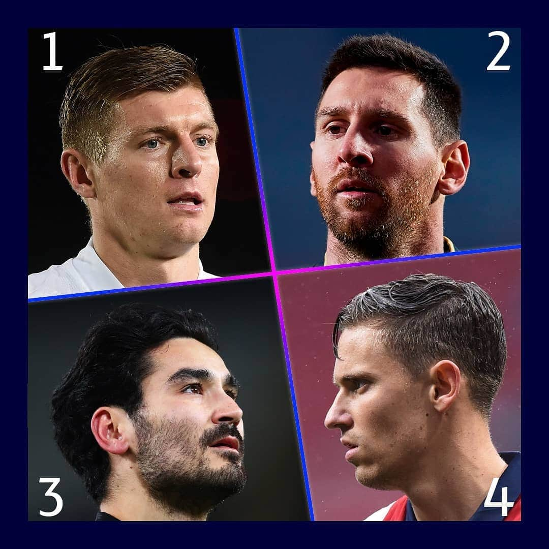 UEFAチャンピオンズリーグさんのインスタグラム写真 - (UEFAチャンピオンズリーグInstagram)「🔥 Top performer this weekend?  1⃣ Toni Kroos ⚽️🅰️ 2⃣ Lionel Messi ⚽️⚽️🅰️ 3⃣ İlkay Gündoğan ⚽️⚽️🅰️  4⃣ Marcos Llorente ⚽️🅰️   #UCL #MondayMotivation #RealMadrid #FCBarcelona #mancity」2月15日 20時42分 - championsleague