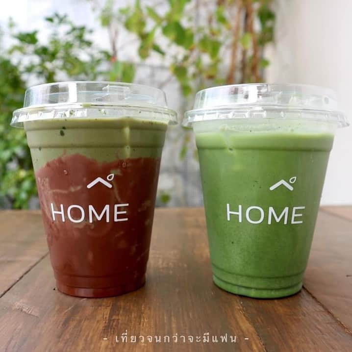 tealilycafeさんのインスタグラム写真 - (tealilycafeInstagram)「🍵 Iced Matcha Latte & Matcha x CaCao Latte มัทฉะญี่ปุ่นที่คัดสรรมาอย่างดี ทำให้สองแก้วนี้เข้มข้นมากกก  Cr. เพจเที่ยวจนกว่าจะมีแฟน ขอบพระคุณมากๆ เลยนะคะ 💚」2月15日 12時32分 - home.matcha