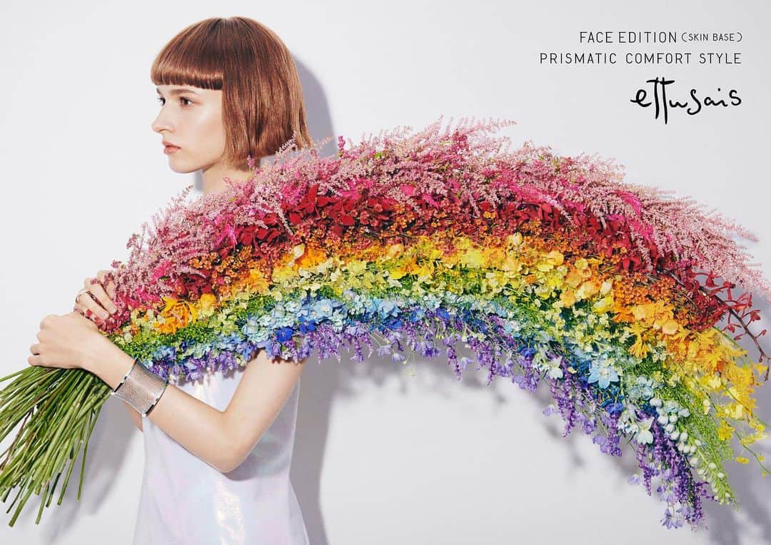 吉田ユニさんのインスタグラム写真 - (吉田ユニInstagram)「ettusais spring collection 2021 🌈PRISMATIC  COMFORT  STYLE🌈  #ettusais  #flowers  #rainbow  #prism  #spring」2月15日 15時00分 - yuni_yoshida