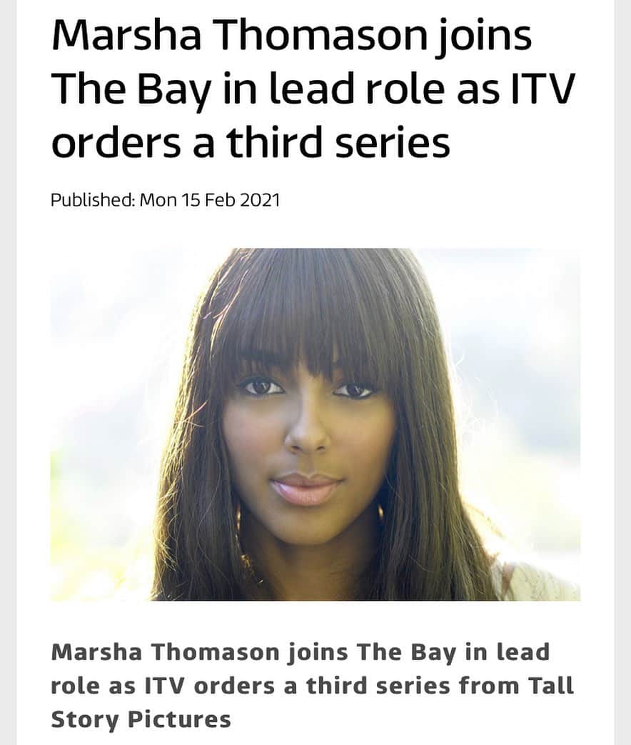 マーシャ・トマソンのインスタグラム：「So excited to be joining the brilliant cast of #TheBay on @itv. Can’t wait for you all to meet Morecambe CID’s new Family Liaison Officer DS Jenn Townsend. Link to article in my bio.❤️✌🏽」