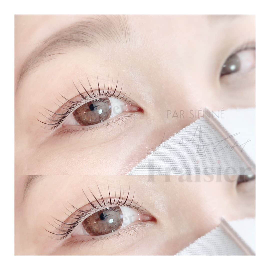 フレジエさんのインスタグラム写真 - (フレジエInstagram)「parisienne lashlift 🗼🇫🇷 ・ パリジェンヌはまつ毛パーマと違い、 スッと真っ直ぐ上がったお仕上がりが特徴です💡 ・ まつ毛の毛穴の向きや生え方などにより 上がり方には個人差がございますが、 今までまつ毛パーマでしっくりこなかった方などは ぜひ一度 #パリジェンヌラッシュリフト を お試しくださいませ🙇‍♀️❤︎ ・ ・ 担当 Reine 鷹野 '' @ma_aron '' -------------------------------- #eyelash #eyebrow #ikebukuro #cute #アイブロウスタイリング #眉スタイリング #アイブロウリスト #一重マツエク #まつエク #まつげエクステ #マツエクサロン #マツエクデザイン #ナチュラルメイク #かわいい #カラーマツエク #ブラウンエクステ #アップワードラッシュ  #フラットラッシュ #パリジェンヌラッシュリフト #池袋まつげパーマ #池袋マツエク #池袋眉サロン #まつ毛パーマ #まつげパーマ #マスクメイク #ワックス脱毛」2月15日 21時09分 - __belle.journee__