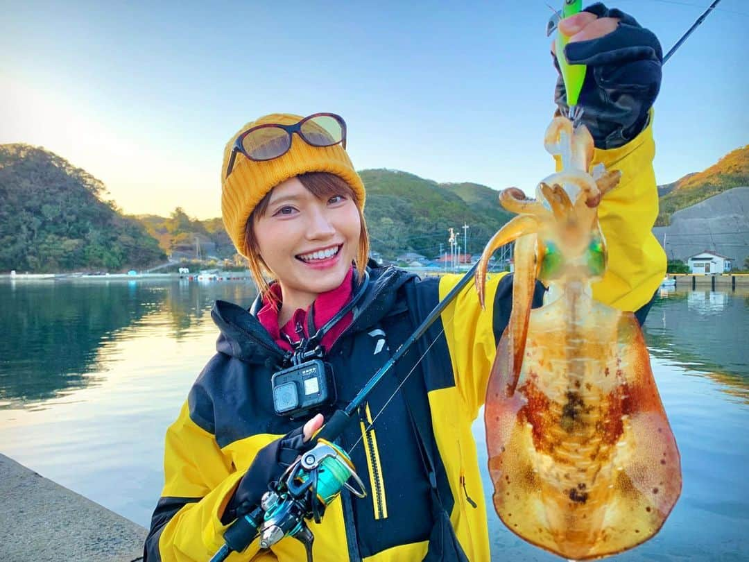 秋丸美帆さんのインスタグラム写真 - (秋丸美帆Instagram)「ザフィッシング中に釣れた対馬のアオリイカ🦑お手頃サイズで美味しかったよ😍春イカが楽しみやな〜🌸  #fishing #lurefishing #lure #nagasaki #tsushima #island #kyushu #squid #釣り #ルアーフィッシング #エギング #アオリイカ #長崎 #対馬 #エメラルダス #海」2月15日 18時26分 - mippy34