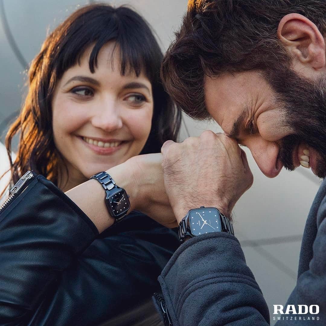 ラドーのインスタグラム：「For him and for her. Do you like to match with your other half? #RadoTrueSquare #Feelit」
