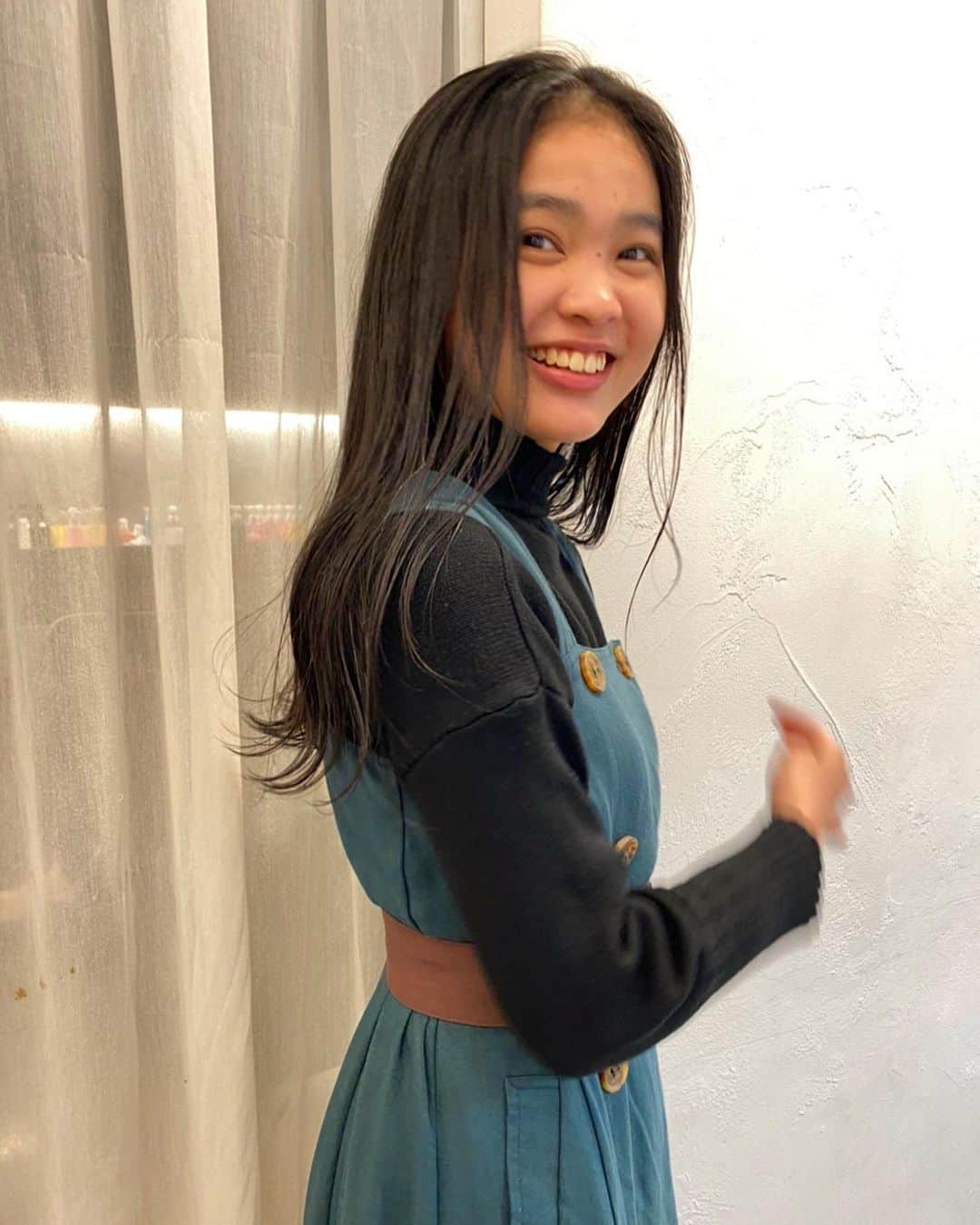 河原寧々のインスタグラム：「. とぅるとぅるトリートメント からの あわちゃん巻き〜☺︎♡」