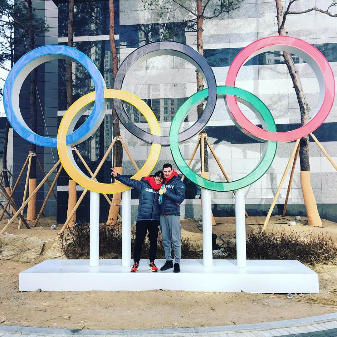 ブリュノ・マッソのインスタグラム：「3 years ago... still feels like it was yesterday! 😜#olympics #olympics2018 #goldmedal」