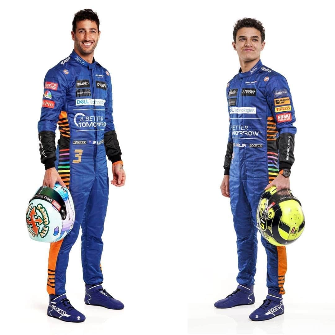 F1さんのインスタグラム写真 - (F1Instagram)「New car and new kit - Daniel and Lando are ready for 2021! 🤩👊  #F1 #Formula1 @mclaren @danielricciardo @landonorris」2月16日 5時28分 - f1