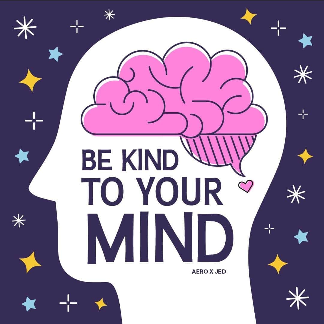 エアロポステールのインスタグラム：「Friendly reminder to be gentle with yourself. Harness the power of positive thinking. Positive thinking can be an effective stress management tool and may help improve your general well-being #MentalHealthMonday #AeroxJed」