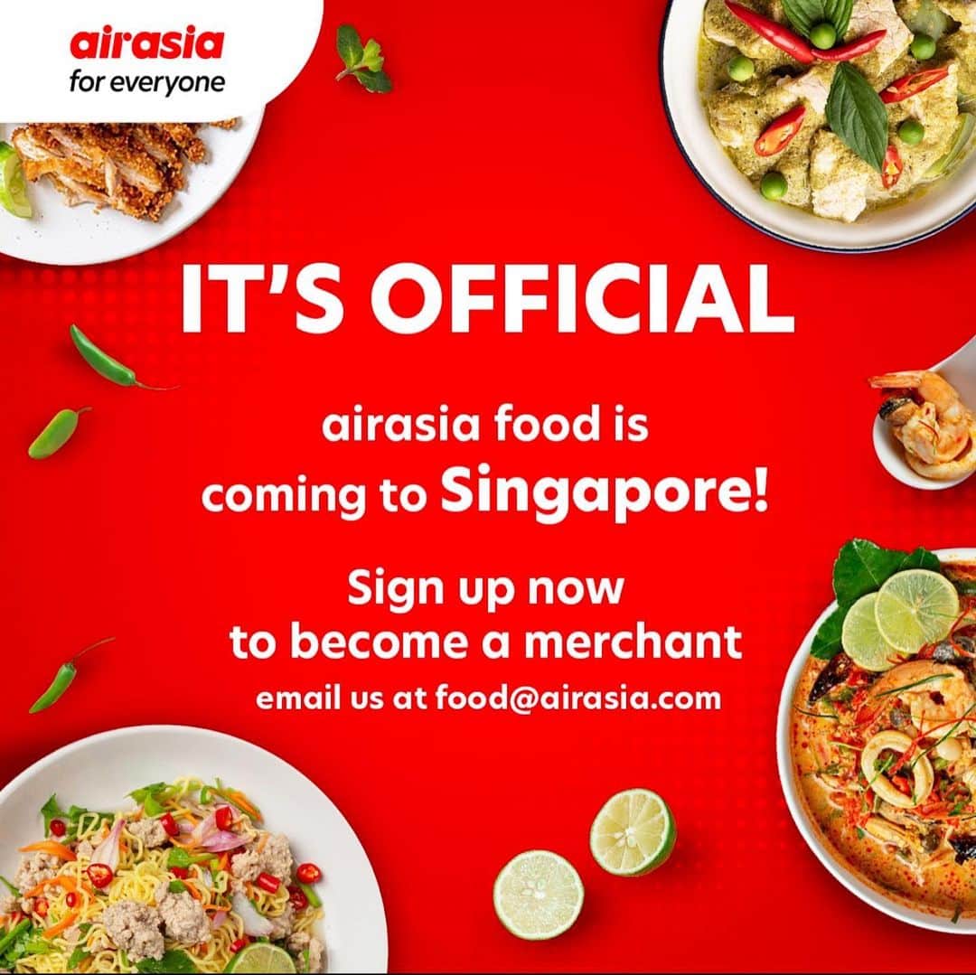 エアアジアさんのインスタグラム写真 - (エアアジアInstagram)「That's right - @airasiafood is officially heading to Singapore! 🇸🇬⬅️🚗  Email us at food@airasia.com to sign up to be a merchant! #airasiaDelivers」2月15日 22時20分 - airasiasuperapp