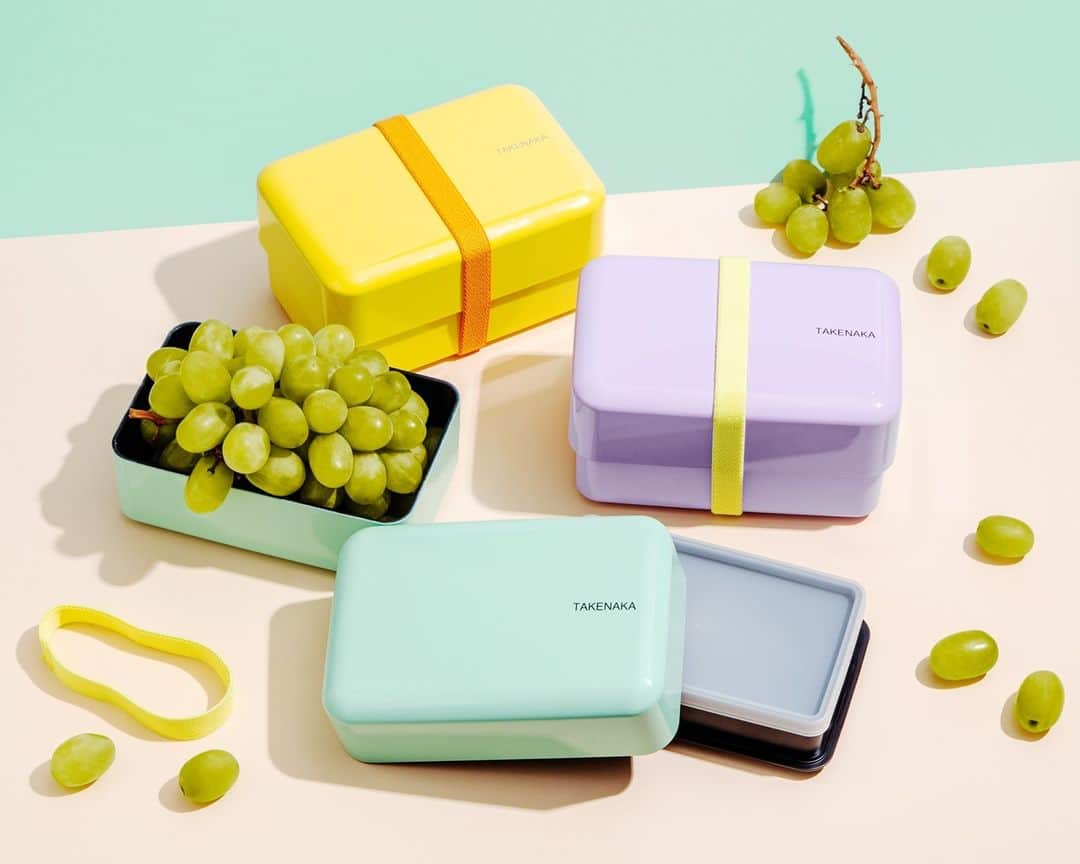 TAKENAKA BENTO BOXのインスタグラム：「BENTO NIBBLE Collection🌼⁠ ⁠ Did you know these cute bento boxes are made from recycled pet bottle? Take one step to live more sustainable lifestyle with Takenaka🌿⁠ ⁠ Explore more colors of this style! Link in bio⬆️」