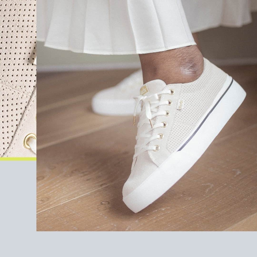 Kedsのインスタグラム：「Meet the Jump Kick Duo: A clean, pared-back style loaded with comfort including extra cushioning where it counts most: around the ankle and under the heel.」