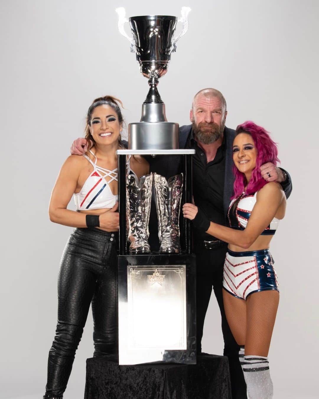 トリプルHのインスタグラム：「Congratulations to both #DustyClassic winners #MSK @dezmondxavier @nashcarterwwe and history-making @raquelwwe @dakotakai_wwe!! #NXTTakeOver #WeAreNXT @wwenxt」