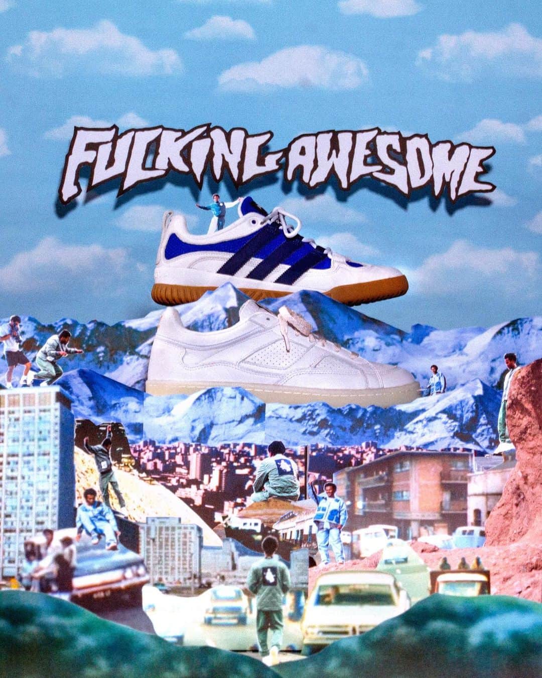 adidas Skateboardingのインスタグラム：「x @FuckingAwesome /// Experiment 1 & Experiment 2 👀. Exclusive pre-launch at FuckingAwesomeStore.com on 2/17.  Available globally in select skate shops, online at adidas.com/Fucking_Awesome, and the adidas CONFIRMED app on 2/20.」