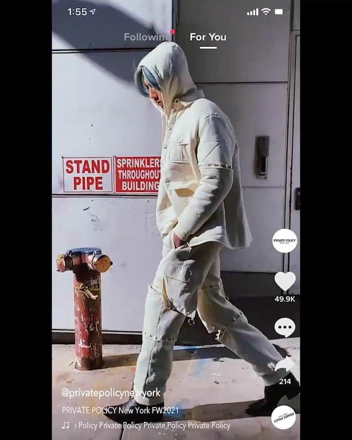 Fashion Weekのインスタグラム：「@PrivatePolicyNY coming out with looks that are always trending. ⚡️ Catch their #NYFW February 2021 collection on nyfw.com」