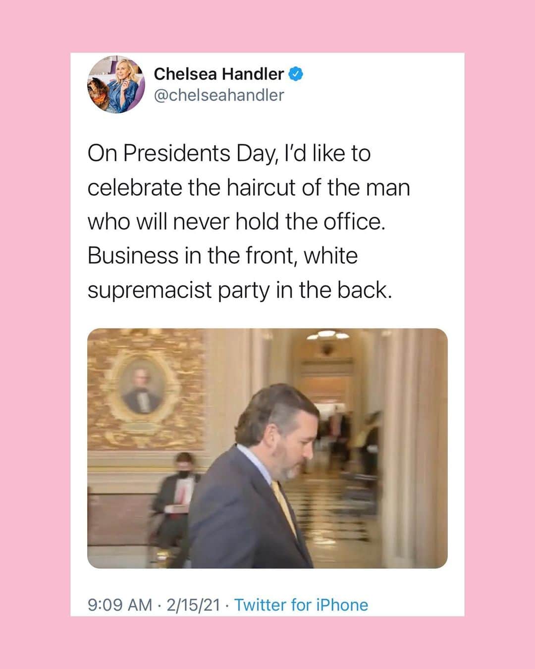 チェルシー・ハンドラーのインスタグラム：「Happy Presidents Day」