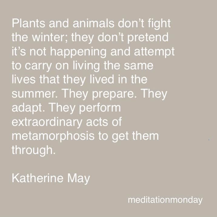 Beam & Anchorのインスタグラム：「Tonight at #meditationmonday we will be exploring the wisdom of dormancy. We will be looking to Katherine May’s beautiful book on “wintering” to expand our frame on what phases of wintering both literal and figurative have to teach us about perseverance, resilience and self-care. 🤍 Please join us from 7-8:30 PST - this is a sliding scale donation based class - no one turned away due to lack of funds. Details to join via link in bio. Grab a cup of tea and find a comfortable spot to join us in presence. 🤍🤍❄️With @dashmargaret @openspacemindfulness @thepeachspace」