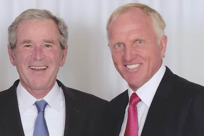 グレグ・ノーマンさんのインスタグラム写真 - (グレグ・ノーマンInstagram)「I am blessed the great game of golf I love gave me the opportunity to meet these wonderful leaders of the free world. Happy #PresidentsDay  @georgewbush  @barackobama  @realdonaldtrump  @joebiden」2月16日 2時54分 - shark_gregnorman