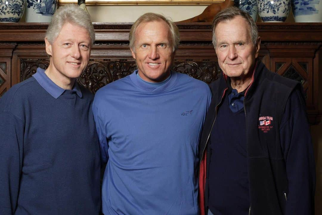 グレグ・ノーマンさんのインスタグラム写真 - (グレグ・ノーマンInstagram)「I am blessed the great game of golf I love gave me the opportunity to meet these wonderful leaders of the free world. Happy #PresidentsDay  @georgewbush  @barackobama  @realdonaldtrump  @joebiden」2月16日 2時54分 - shark_gregnorman