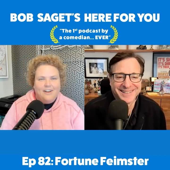 ボブ・サゲットのインスタグラム：「Love TODAY’S New Episode with the adorable and so funny @fortunefeimster - Titled:  “Fortune Feimster and Bob Discuss Facing Disappointment, Shifting Your Dreams, and Why Honesty Is So Funny.”  SUBSCRIBE & LISTEN at:  apple.co/bobsaget   @ApplePodcasts @itunes @applemusic @apple @studio71us @studio71uk @studio71it @studio71fr #comedypodcast」