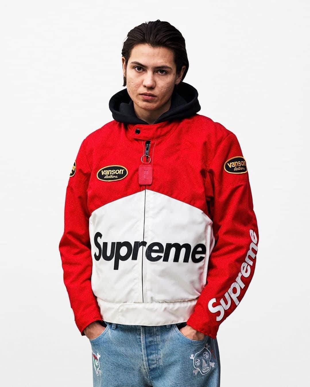 Freshnessのインスタグラム：「@supremenewyork preview their upcoming SS21 collection. Among a series of graphic pieces, the range offers a new Vanson collaboration, their box logo Air Force 1s, and much more #freshnessmag」