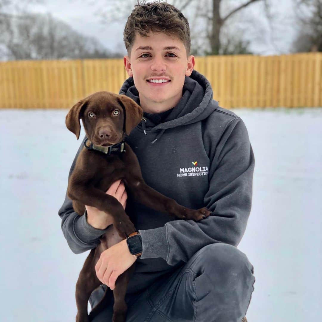 Dylan Dauzatのインスタグラム：「Luke’s first snow, my boy loved it. Had to take the Honda out & do some sledding」