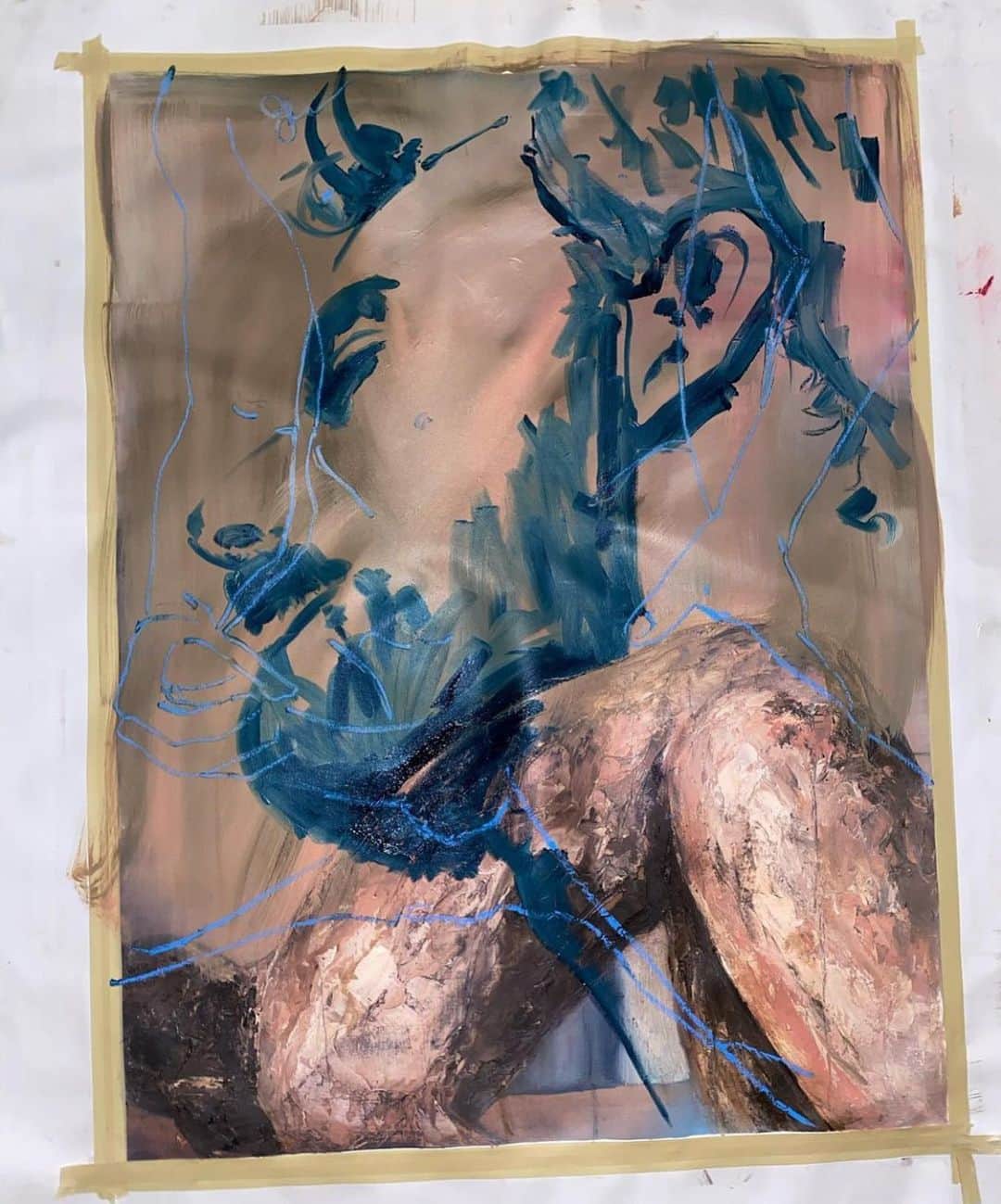 マイケルエンジェルのインスタグラム：「oil on canvas」