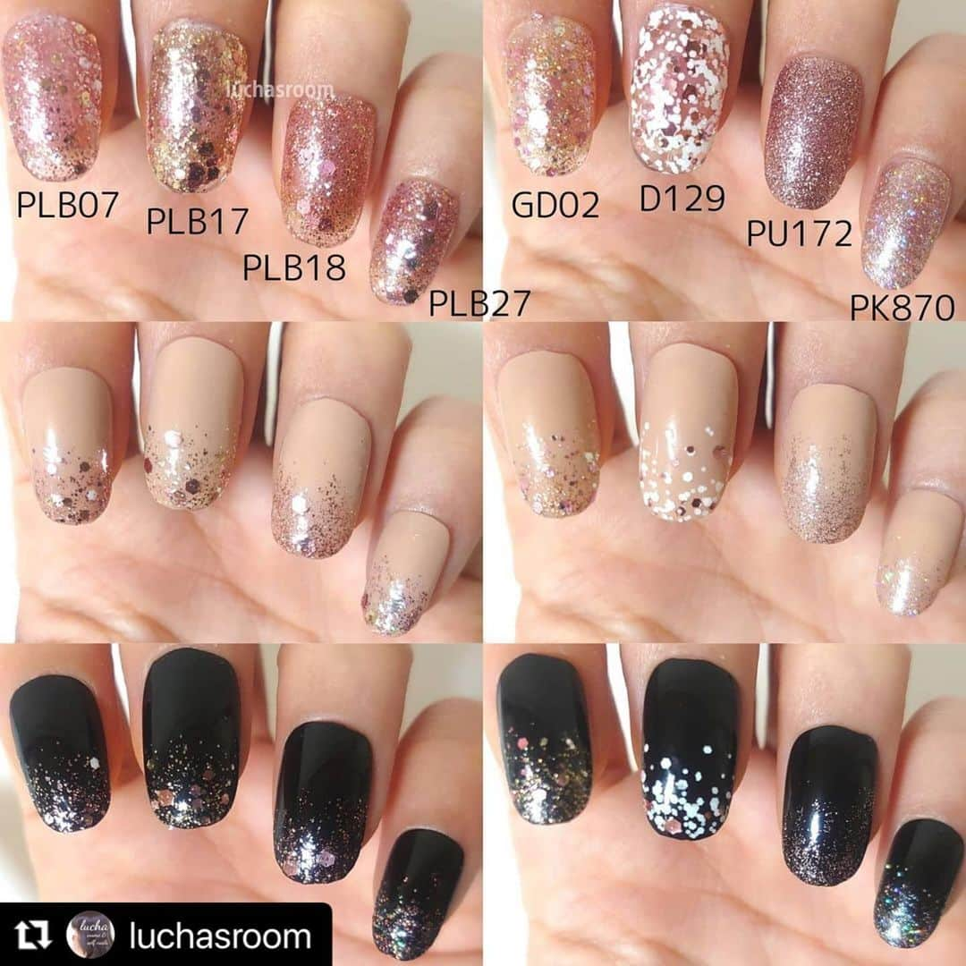 【PLANET NAIL（プラネット ネイル）】公式さんのインスタグラム写真 - (【PLANET NAIL（プラネット ネイル）】公式Instagram)「@luchasroom さん PLANET NAIL Basic Line PLB07 #点描天体のアレゴリー PLB17 #運命の女神 PLB18 #星屑シャングリラ PLB27 #銀河の遊歩道 のカラーチャット紹介ありがとうございます💅❤️ #planet_jp #planet nail #プラネットネイル ・ #Repost @luchasroom with @make_repost ・・・ グラデーションネイルやアクセントに便利な、ラメ・ホロポリッシュ✨  今回は手持ちのピンク系ラメ・ホロポリッシュをまとめました。  ｰｰｰｰｰｰｰｰｰｰｰｰｰｰｰｰｰｰｰｰｰｰｰｰｰｰｰｰｰｰｰｰｰｰｰ ★そのほかのカラーチャートは ▶#カラーチャートluchasroom ｰｰｰｰｰｰｰｰｰｰｰｰｰｰｰｰｰｰｰｰｰｰｰｰｰｰｰｰｰｰｰｰｰｰｰｰ  @planet.jp #プラネットネイル  PLB07 点描天体のアレゴリー ピンクラメに小さめのピンクとホワイトのホロ  PLB17 運命の女神 ゴールドラメとゴールドホロ、ピンクホロ  PLB18 星屑シャングリラ ピンクラメ、ゴールドラメにピンクホロ  PLB27 銀河の遊歩道 ピンクラメとカラフルに輝く偏光ラメ、ゴールドとピンクのホロ  @parado_official @parado_nailbu  #パラドゥ #パラドゥミニネイル #パラドゥネイル部  GD02 ムーングリッター ゴールド、シルバー、ピンクのラメとホロ  @colorclub_jp_official  カラークラブ D129 ホワイトとピンクのホロ  @nailholic_kose #ネイルホリック  PU172 落ち着いたパープルピンクのラメ  PK870 淡いピンクラメとカラフルに輝く偏光ラメ  #セルフネイル #セルフネイラーさんと繋がりたい #マニキュア #ネイルポリッシュ #コスメ購入品 #ラメネイル #ピンクラメネイル #ピンクネイル #ホロネイル #カラーチャート」2月16日 14時31分 - planet.jp