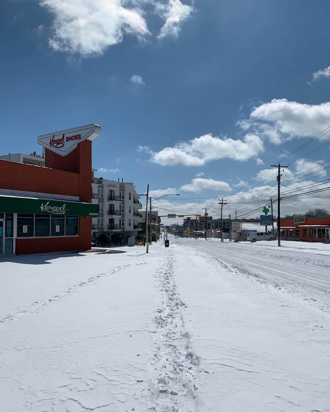 アリサ・カノウのインスタグラム：「searching for food and throwing snow balls in TX 🌴 - 2021 a saga (the bizarreness continues).   edit: p.s to all the gov officials who continue to say climate change is a haux, please stop slapping us in the face and wake up.」