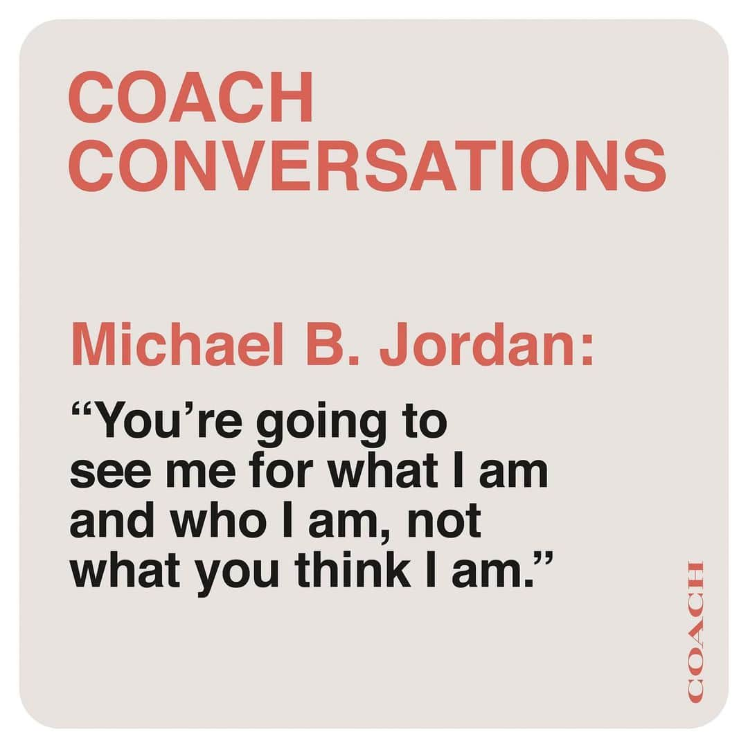 コーチさんのインスタグラム写真 - (コーチInstagram)「Actor and producer #MichaelBJordan headlines the second episode of #CoachConversations, which is all about legacy, activism and the Black creative experience. Stay tuned for clips from the convo and catch the whole episode on our YouTube tomorrow. #CoachNY」2月16日 8時08分 - coach