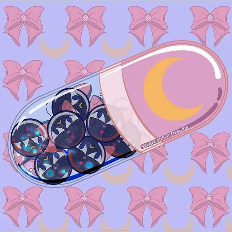 Sailor Moonさんのインスタグラム写真 - (Sailor MoonInstagram)「✨🎀 Will I become magical if I take the Luna-P pill? Artwork by @heartattackdesigns!! Love it! 🎀✨  #sailormoon #セーラームーン #sailormoonart #fanart #art」2月16日 8時16分 - sailormoon_sc