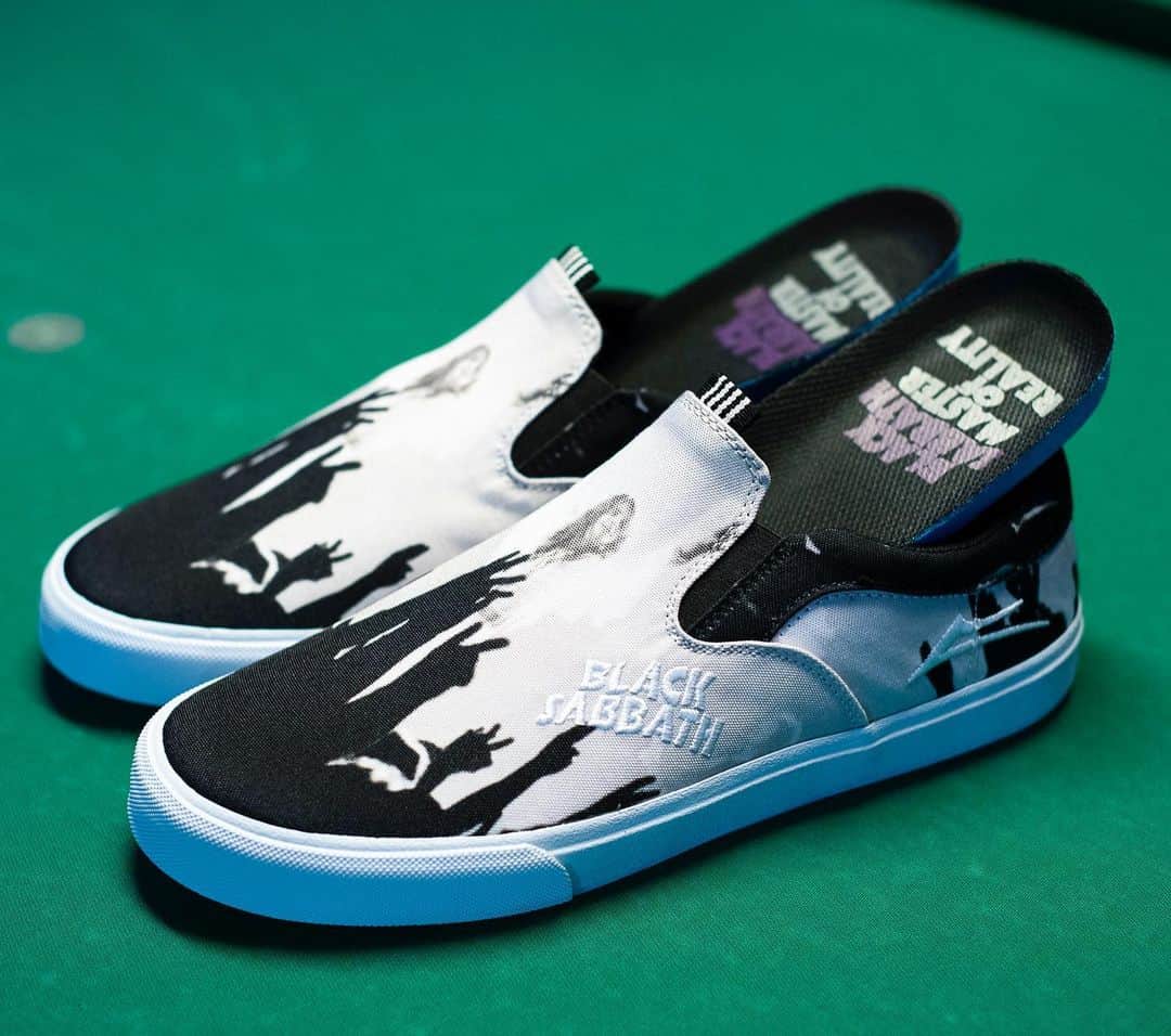 ラカイリミテッドフットウェアのインスタグラム：「Limited re-stock of the @blacksabbath Owen VLK available now at Lakai.com ✔️ #LakaiXBlackSabbath #TheShoesWeSkate」