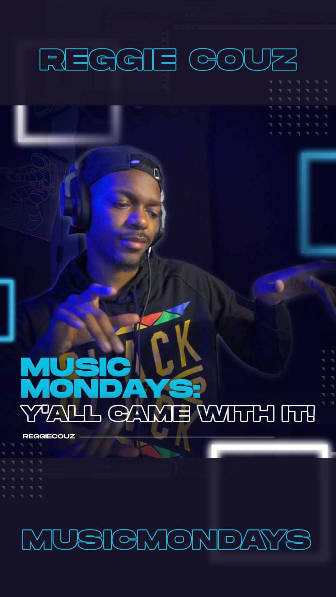 Reggie COUZのインスタグラム：「It’s another Music Monday Comment your favorite beat on this episode down below!!  This week we had beats from:  1.Zechariah Covington 2.@danger_field4402 3.Jesse Mateus 4.Dante Sneed 5.Aaron Jenkins  Make sure to send your beats or songs to:  couzfanmail@gmail.com  AND DON’T FORGET YOUR IG HANDLES!!」