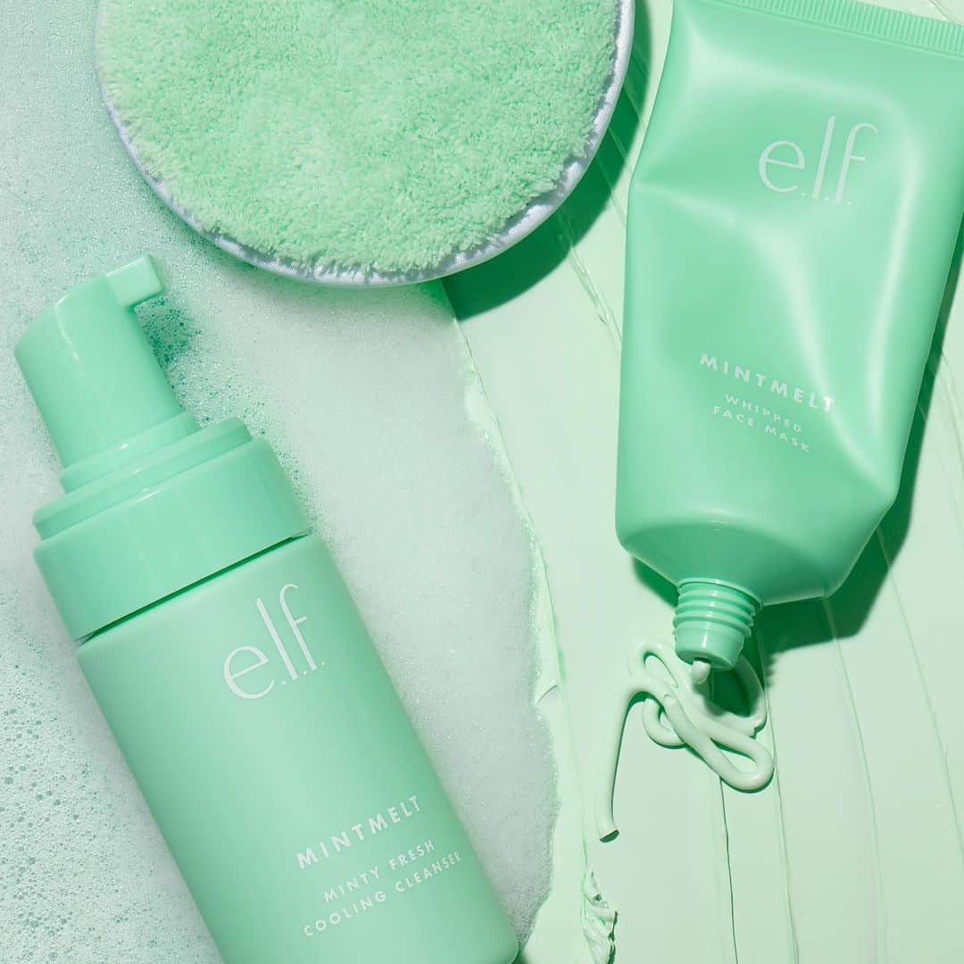 e.l.f.さんのインスタグラム写真 - (e.l.f.Instagram)「Cooling, minty-fresh skin for the win 🙌   💚Mint Melt Cooling Cleanser: a gentle foam cleanser that removes dirt, impurities and makeup, while leaving skin feeling minty fresh 💚Mint Melt Cleansing Cloud: a soft, washable, and reusable makeup remover pad - just add water 💚Mint Melt Whipped Face Mask: a whipped, moisturizing face mask that soothes skin with a fresh cooling effect  Tap to shop ✨Available at @walmart 🌱 #eyeslipsface #elfingamazing #elfcosmetics #crueltyfree #vegan」2月16日 9時10分 - elfcosmetics