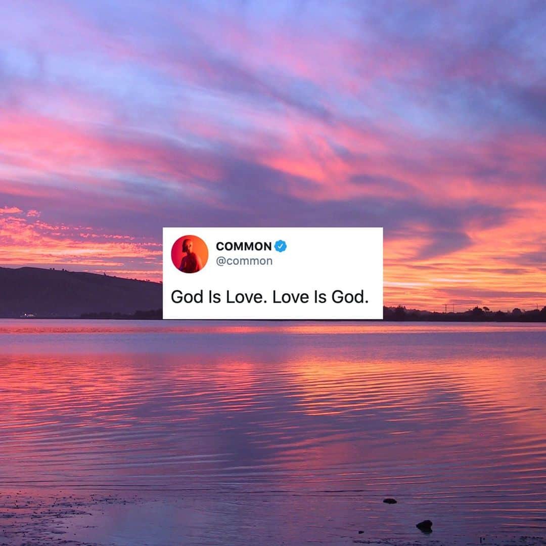 コモンのインスタグラム：「"Let us love one another, because love comes from God. Everyone who loves has been born of God and knows God. Whoever does not love does not know God, because God is love." 1 John 4:7.」