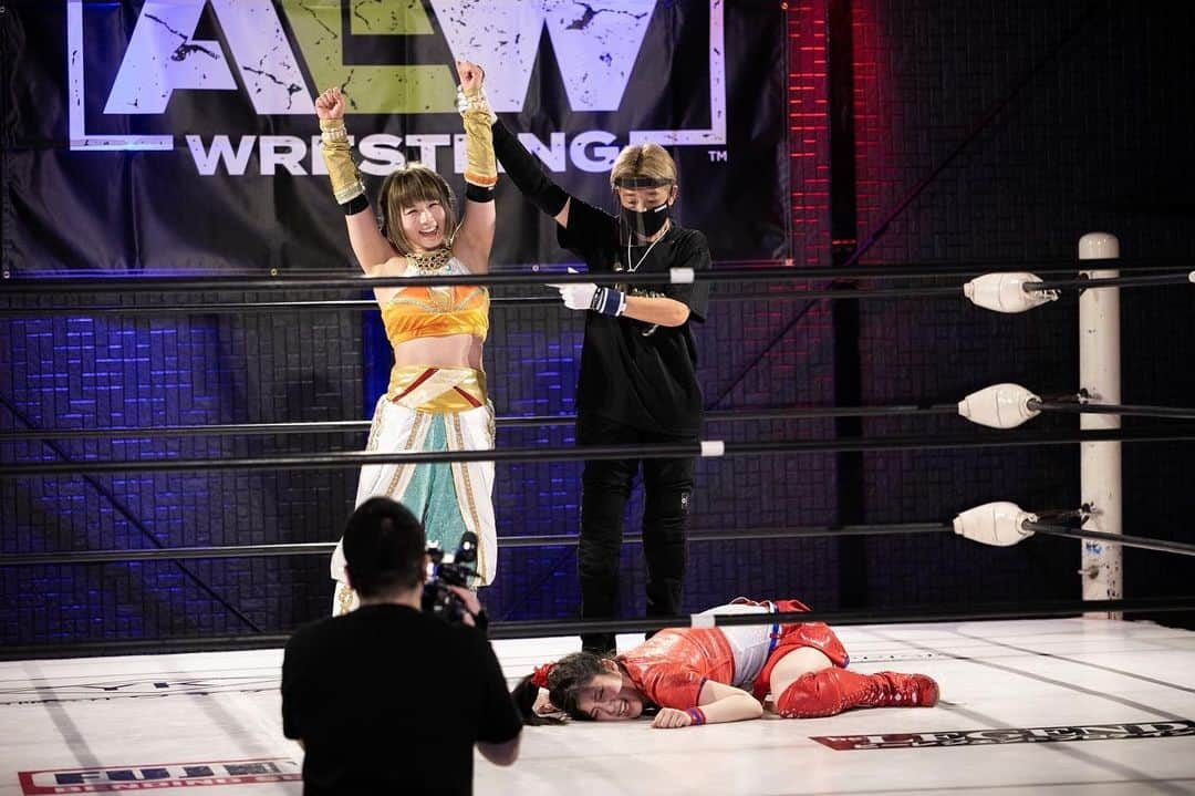 駿河メイさんのインスタグラム写真 - (駿河メイInstagram)「This is my end or beginning?  Of course I choose to start from here.   “The beginning”  #AEW #aewwomenstournament  #ChocoPro #gtmv」2月16日 10時09分 - mei_gtmv