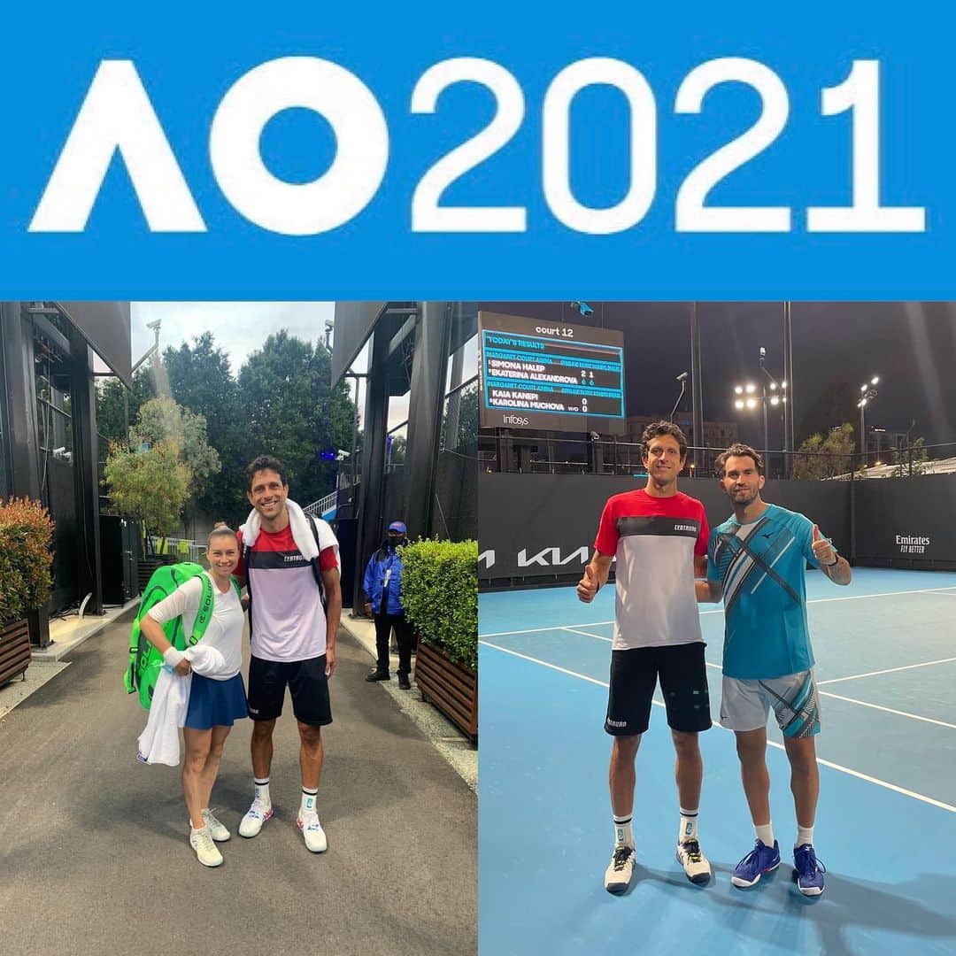 のインスタグラム：「Thanks to @australianopen for the amazing effort to put the tournament in place, to Horia and Vera to play with me, was a pleasure ! I love to play here in Australia !! Now is time to keep going !  . . @centauroesporte @itambe @bancobmg @volvocars @vossworld @cbtoficial @foxtonbrasil @atptour @asicsbrasil @headtennis_official #somostodosgirafa #bolsaatleta #melbourne #australia」