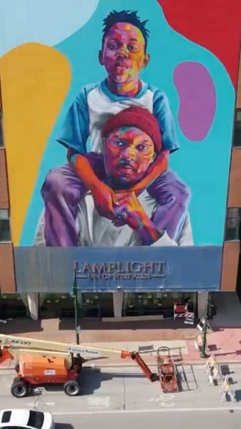 コロラド・ロッキーズのインスタグラム：「@detour303’s street art can be found all over Denver, bringing the city of life with dramatic color and style. #BlackHistoryMonth」