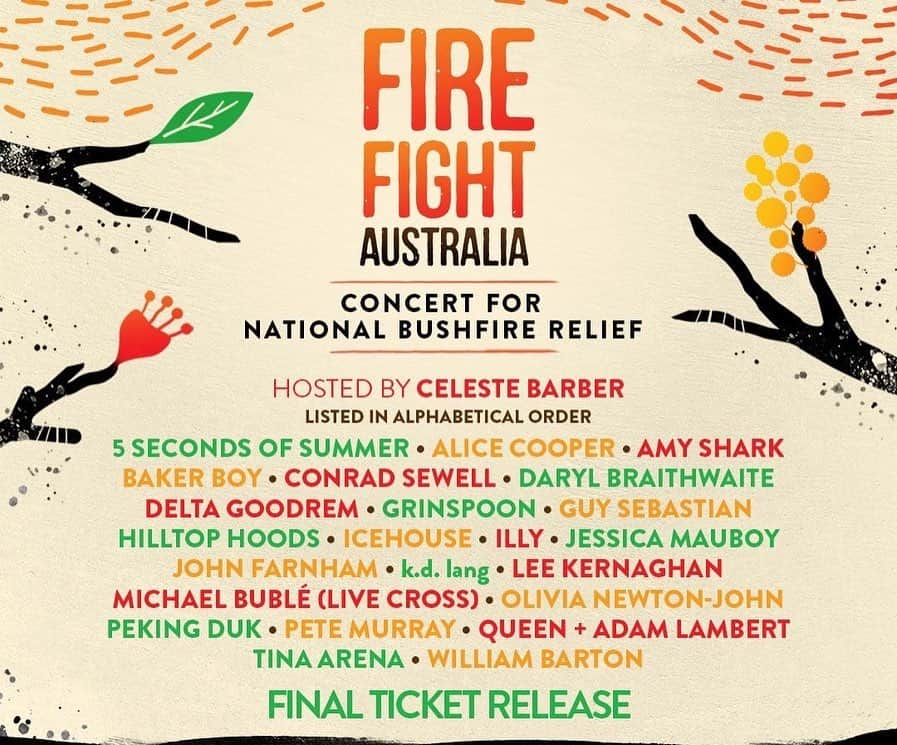 5 Seconds of Summerさんのインスタグラム写真 - (5 Seconds of SummerInstagram)「1 year since Fire Fight Australia, we love you ❤️ 🇦🇺」2月16日 12時38分 - 5sos